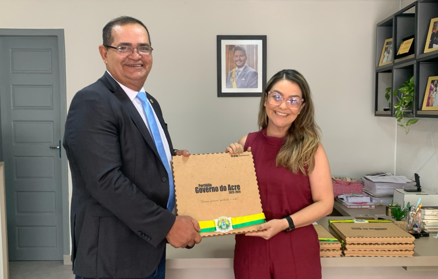 Deputado Tanízio Sá realiza visita institucional à Secretaria de Comunicação do Acre